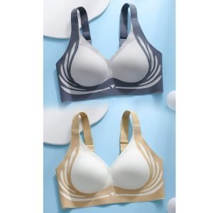 Comfortable Seamless Push Up Bra  - 2 Piece