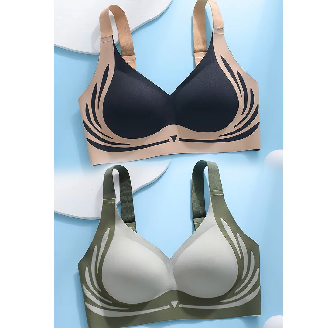 Comfortable Seamless Push Up Bra - 2 Piece